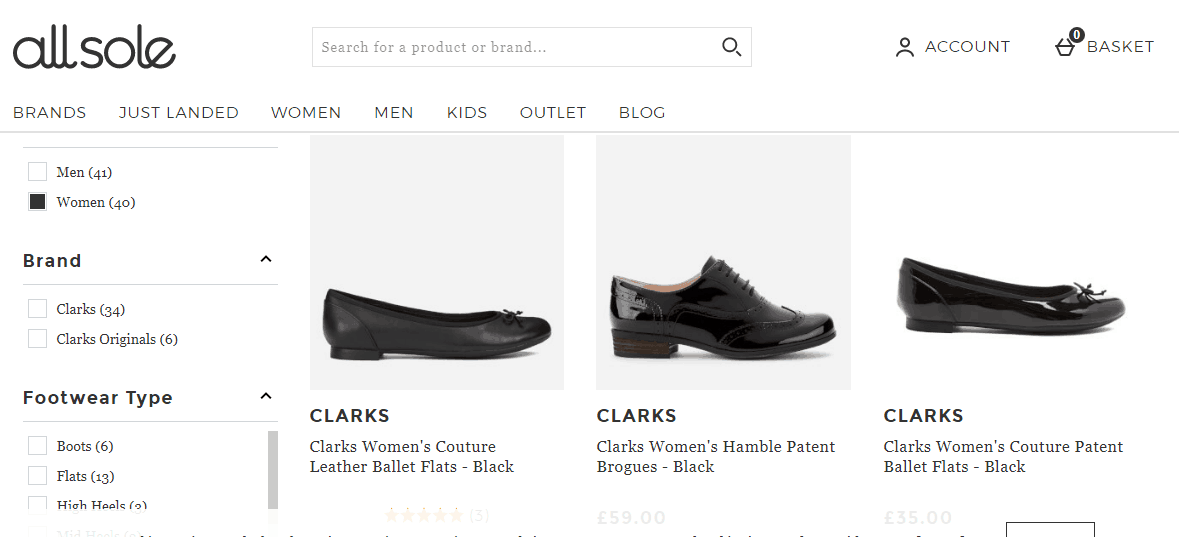 英國網站Allsole 2020優惠碼, 購Clarks男女鞋款有78折, 熱銷款式低至價錢35折